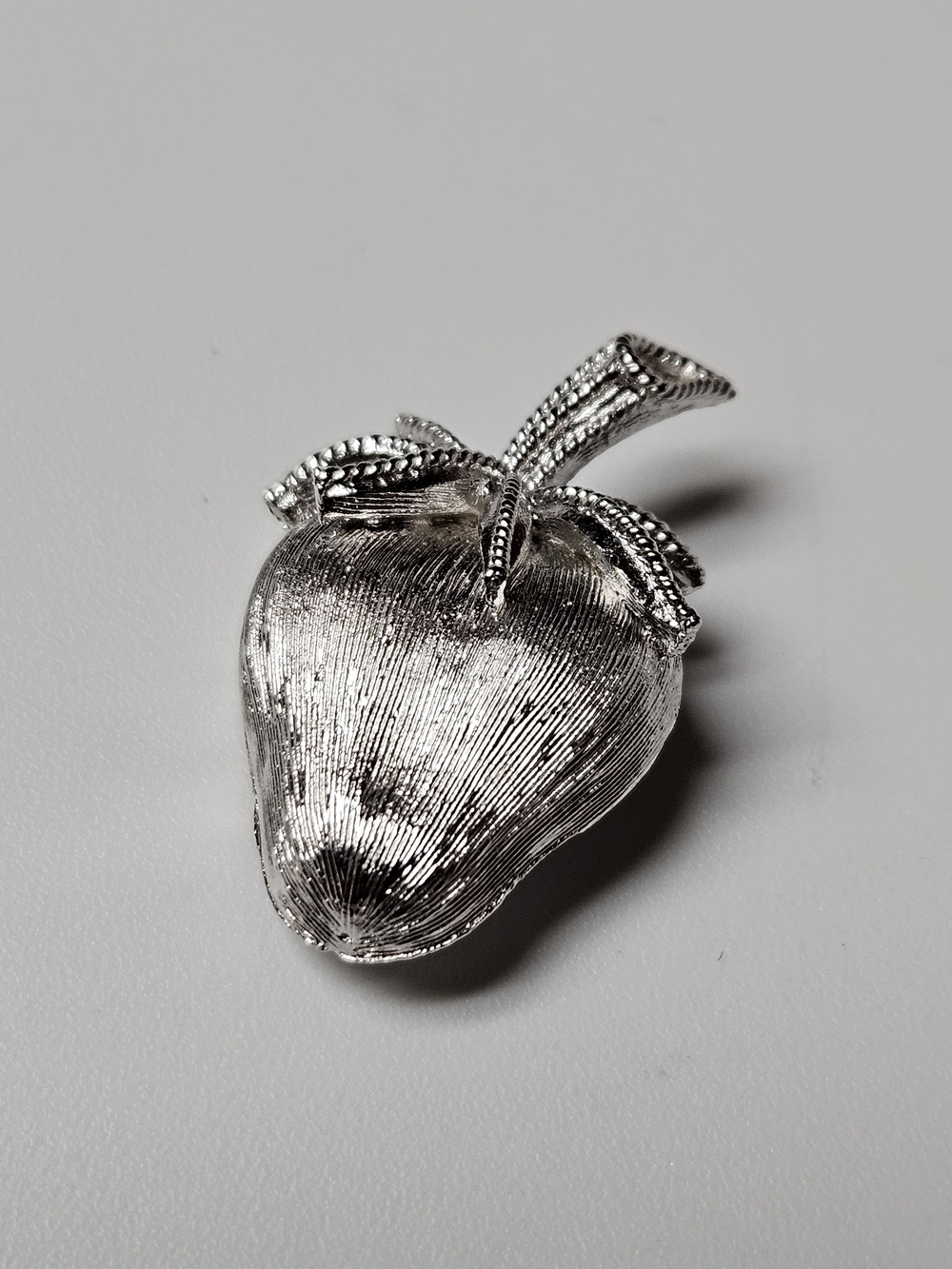 Trifari Silver Strawberry Fruit Brooch